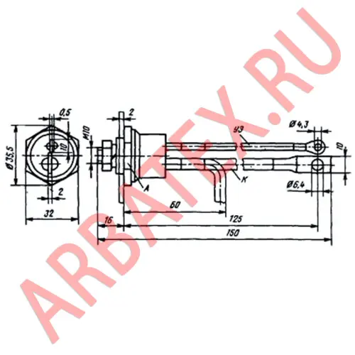 Т25-3-57-1 тиристор фото 3