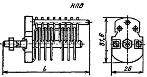 КПВ-50 300в 4/50 пф фото 3 КПВ-50 300в 4/50 пф фото 3