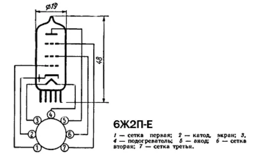 6Ж2П-Е радиолампа  фото 2