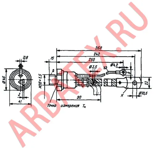 Т15-160-6 тиристор фото 3