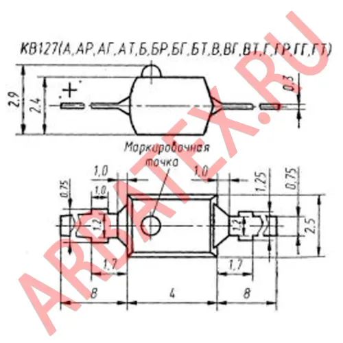 КВ122ВГ варикап фото 3